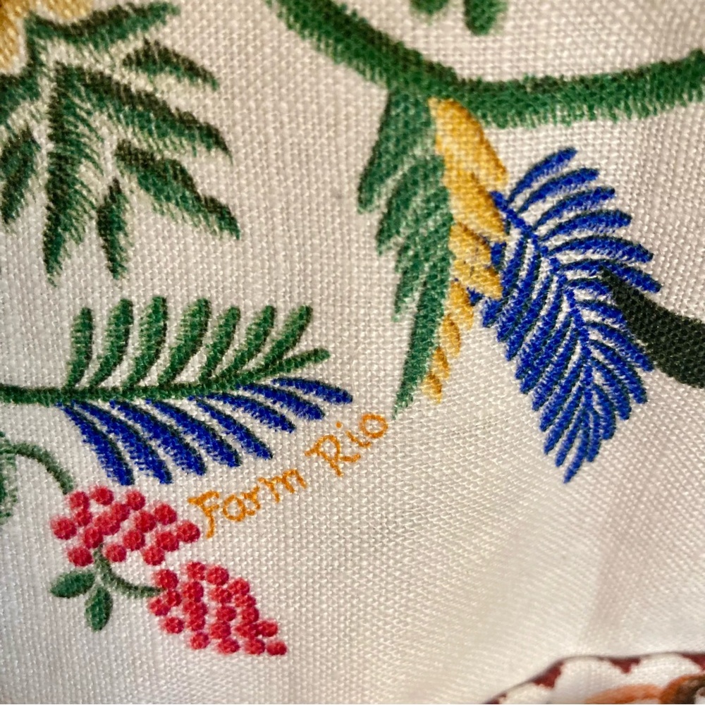 NEW FARM Rio Off-White Delicate Forest Euroflax™ Premium Linen Romper Size XL - Picture 8 of 16